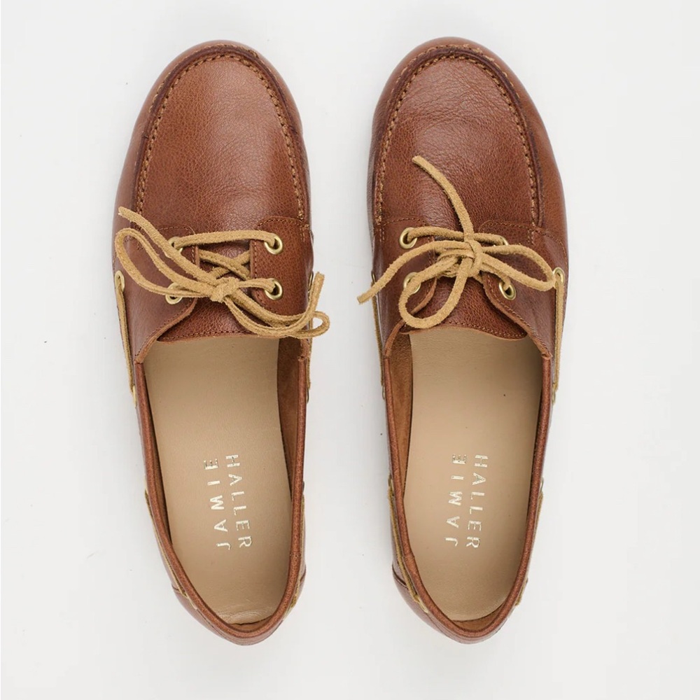 SOLD-Jamie Haller Brown Leather Boat Shoes